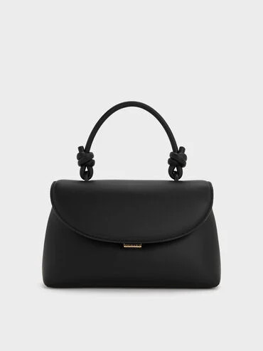 Black Sammie Knotted-Handle Two-Way Backpack | CHARLES & KEITH | Charles & Keith US