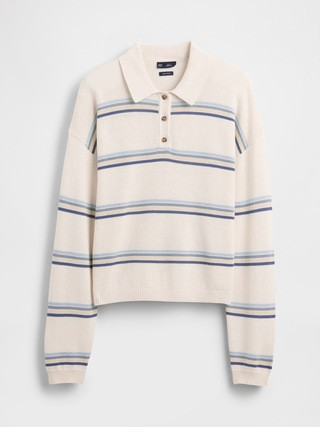 100% Cotton Relaxed Polo Sweater | Gap (US)