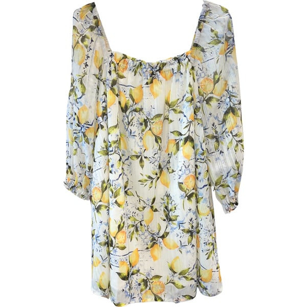 Women's Lina Cinched Mini Cover Up, Frutto Di Limoni | Maisonette