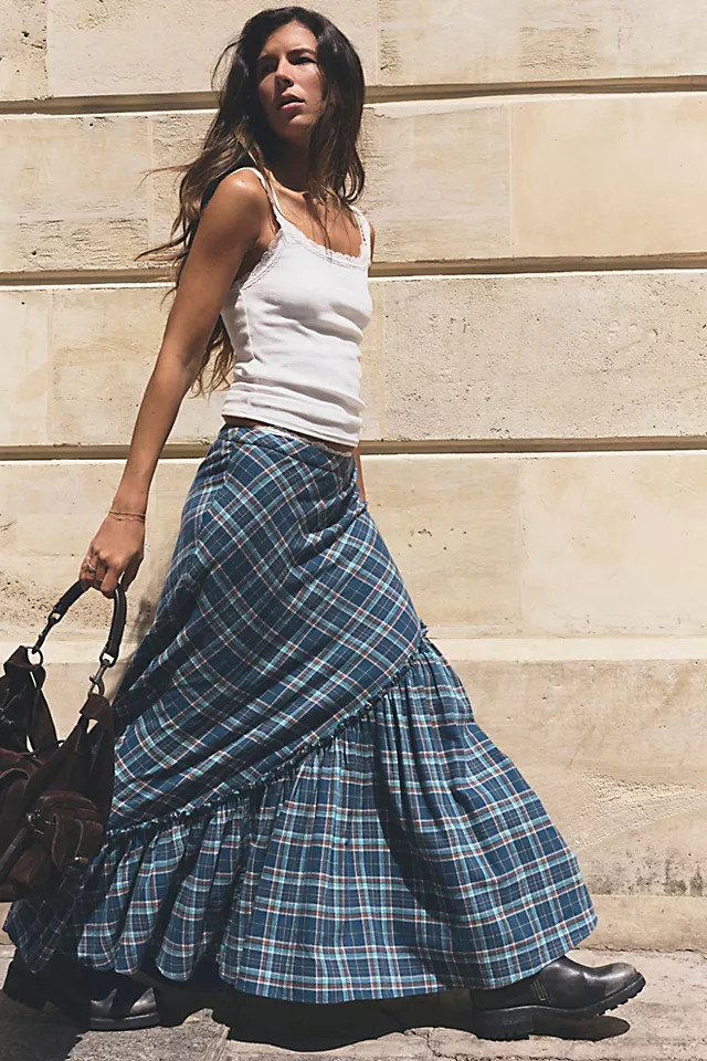 Emberwood Flannel Maxi Skirt | Free People (Global - UK&FR Excluded)