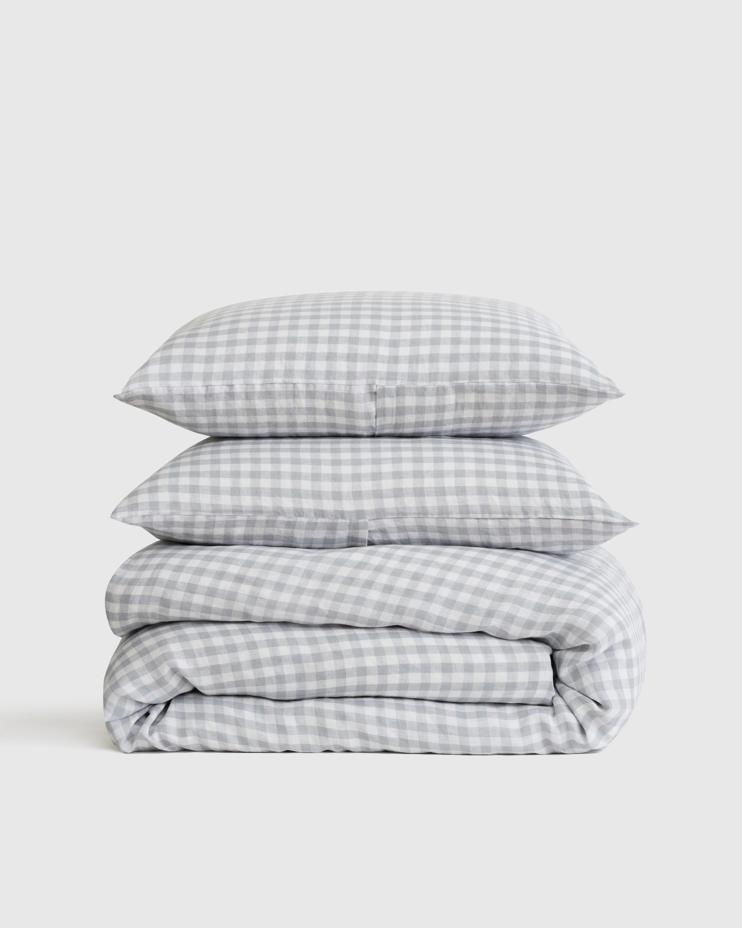 European Linen Gingham Duvet Cover Set | Quince