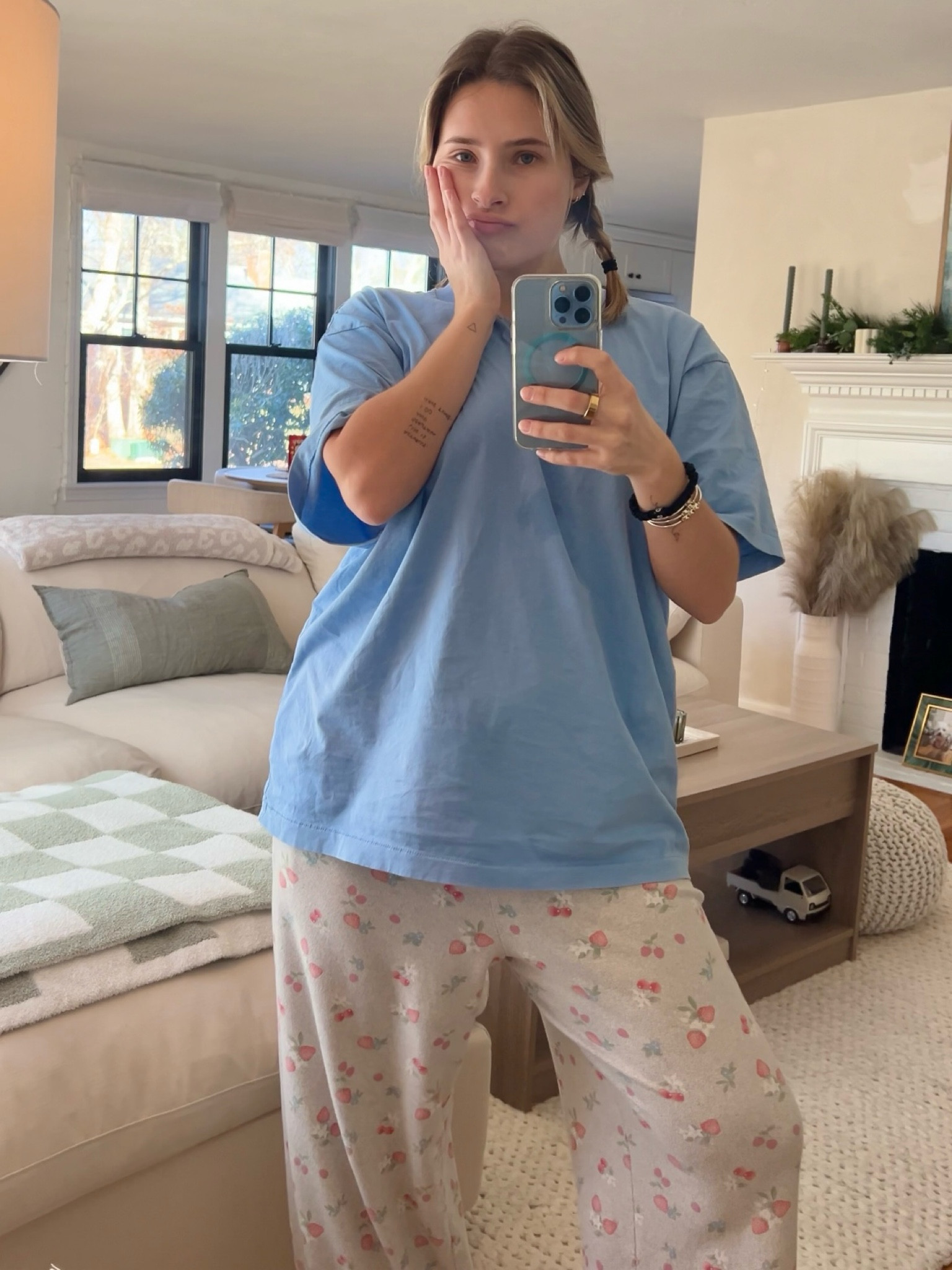 morning vlog pajamas 🩵🍓🫐💗🍒 