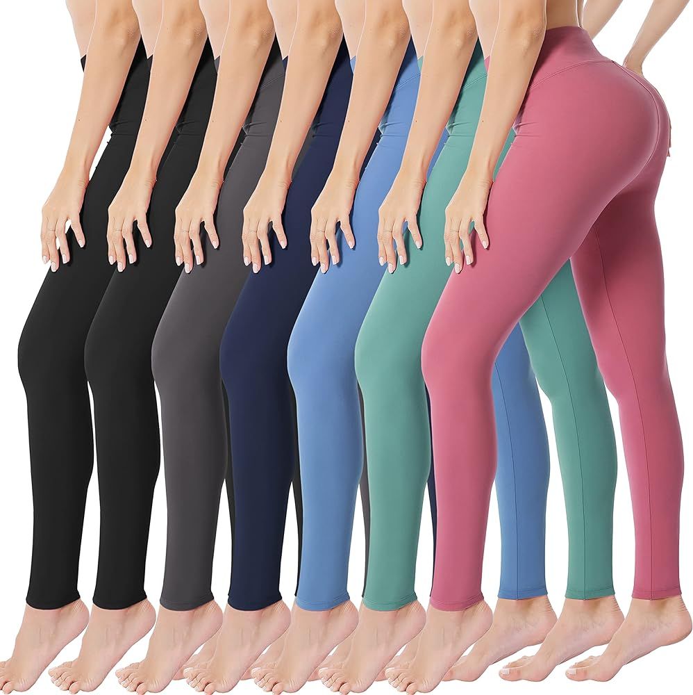 VALANDY High Waisted Leggings for Women Buttery Soft Stretchy Tummy Control Workout Yoga Running ... | Amazon (US)