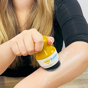 Solar Buddies Sunscreen Applicator - Single Pink - BPA-Free Refillable Roll on Sponge Sunscreen, ... | Amazon (US)