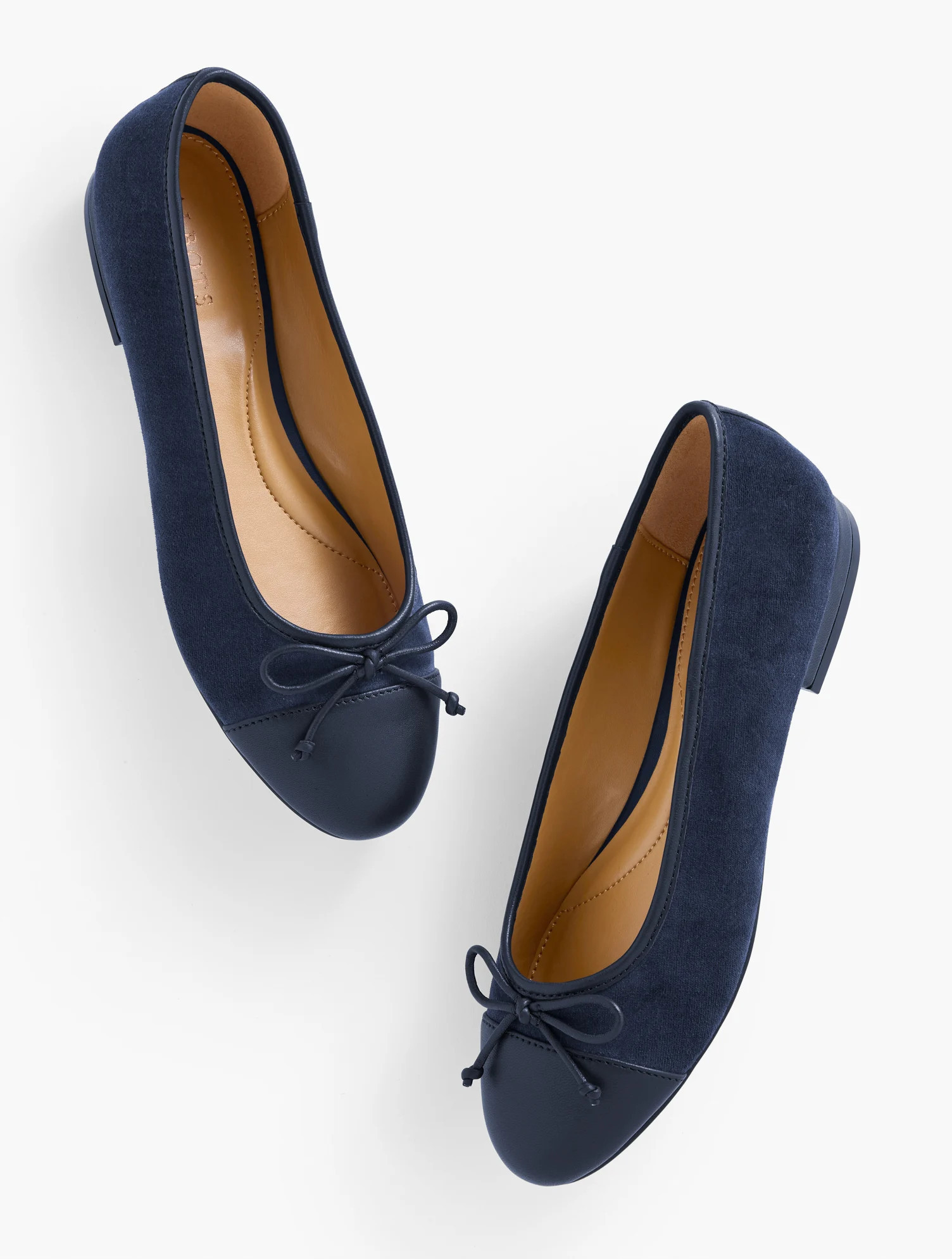 Madison Velveteen Ballet Flats - Blue - 7M Talbots | Talbots