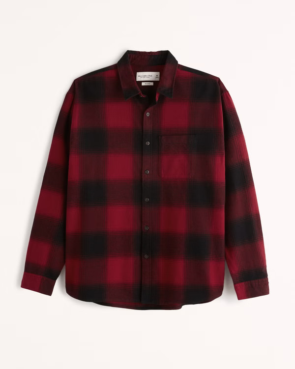 Men's 90s Relaxed Flannel | Men's Tops | Abercrombie.com | Abercrombie & Fitch (US)