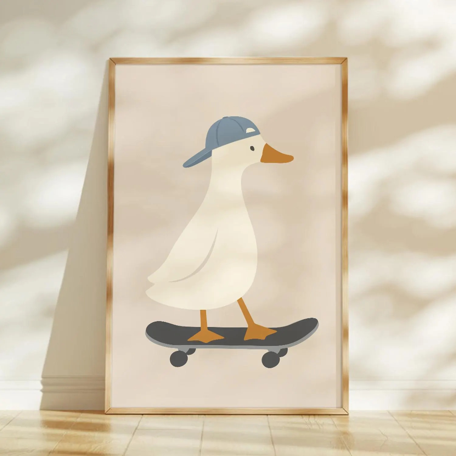 Silly Goose Print, Silly Goose Wall Art Print, Boy Nursery Decor, Toddler Boy Art, Farm Animal, Skateboard, Kids Room, Cottage Core Decor | Etsy (Global)