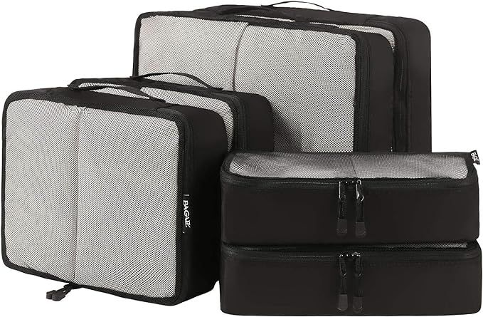 BAGAIL 6 Set Packing Cubes,3 Various Sizes Travel Luggage Packing Organizers | Amazon (US)