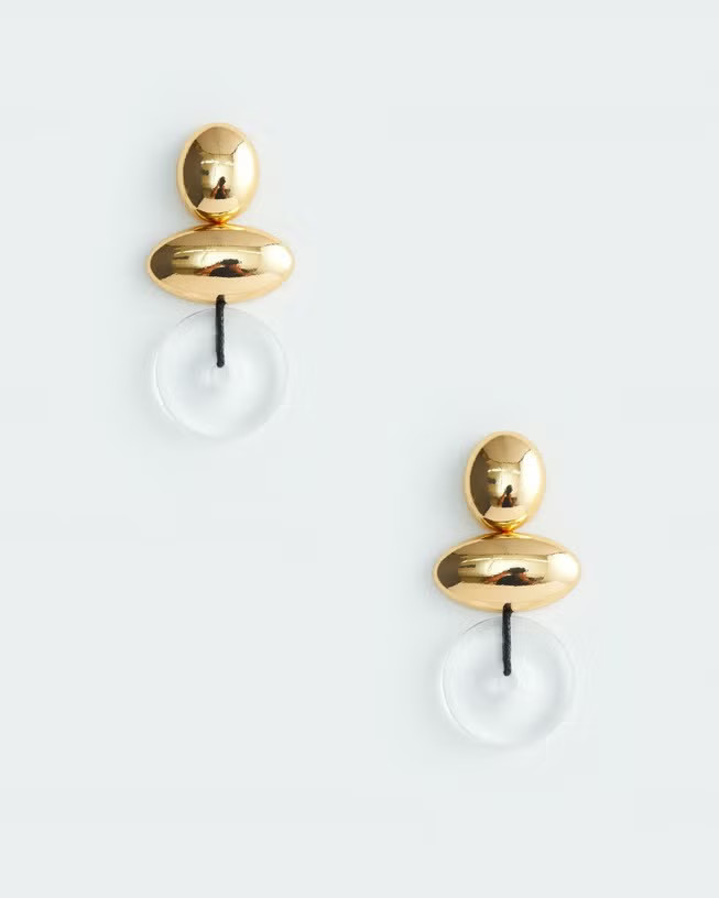 Round Clear Drop Earring | Eloquii