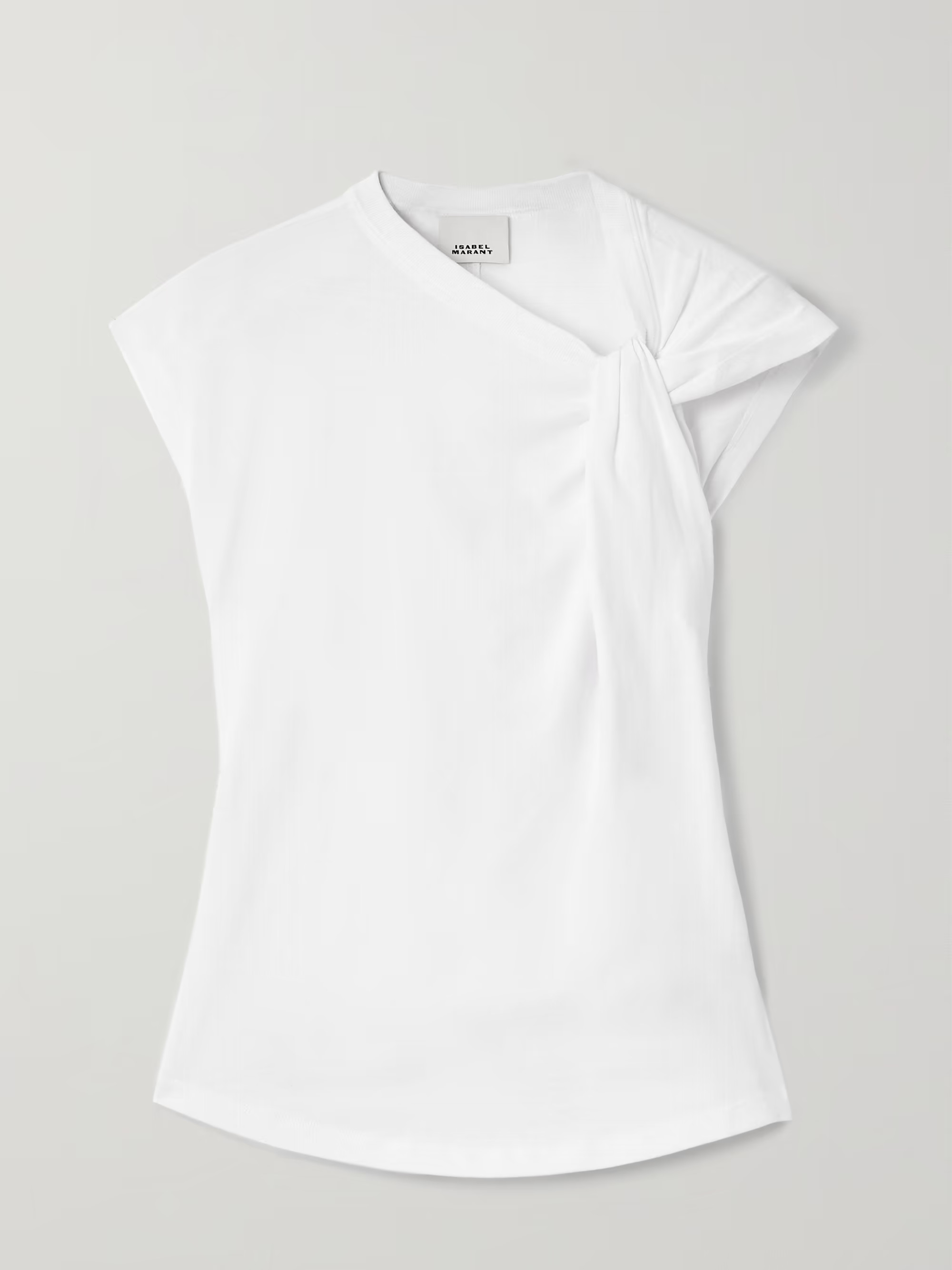 ISABEL MARANT Nayda knotted cotton-jersey top | NET-A-PORTER | NET-A-PORTER (US)