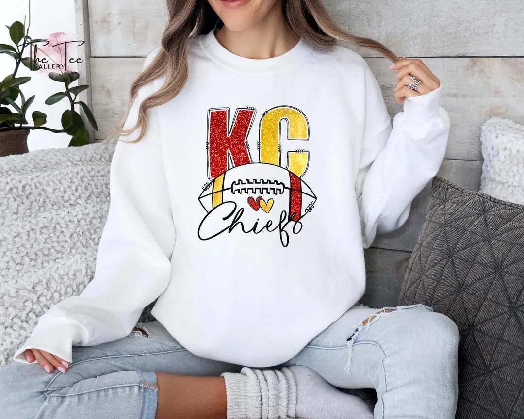 Kansas City Sweatshirt, Trendy Kansas City Fan Sweatshirts, Football Crewneck, Kansas City Hoodie... | Etsy (US)