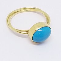 Dainty Gold Turquoise Ring, Stacking Minimal Boho Jewelry, Stone Ring | Etsy (US)