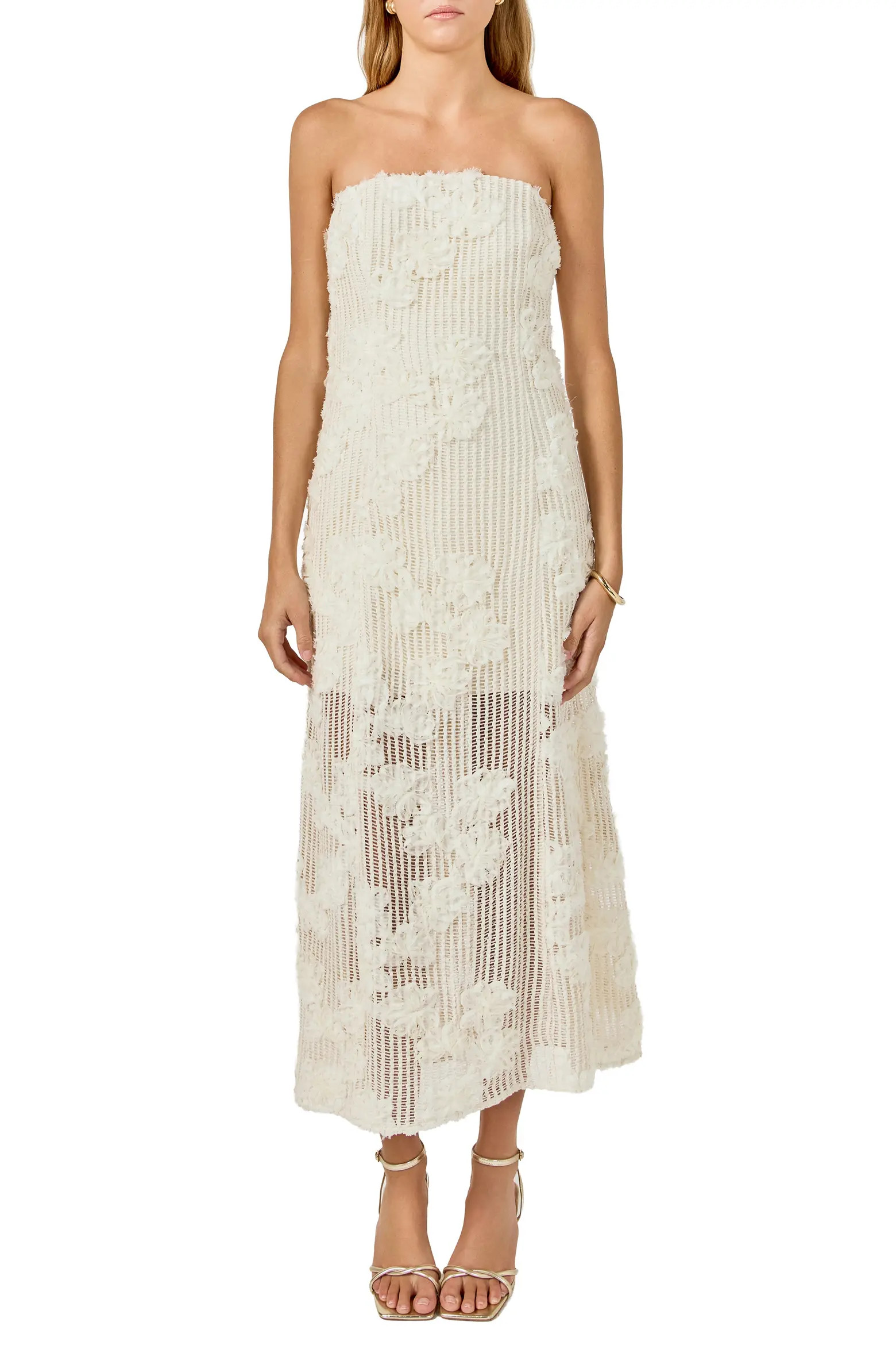 Mesh Overlay Strapless Dress (Women) | Nordstrom | Nordstrom