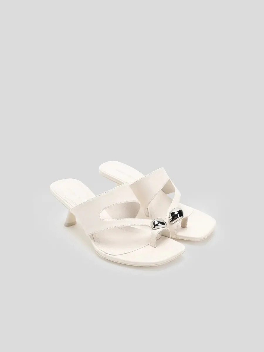 Slip-On Pantoletten mit Absatz und Riemchen | Urban Revivo