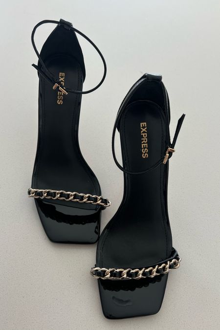 PSA: if you’re looking for a black heel, YOU NEED THESE!!!! love the square toe, love the chain detail and they’re honestly just the perfect black strappy heel! And they’re 50% off right now!!!! The whole site is! So run and grab these before they sell out!!!! #heels #shoes #shoesale #blackheels #strappyheels 

#LTKunder100 #LTKsalealert #LTKstyletip