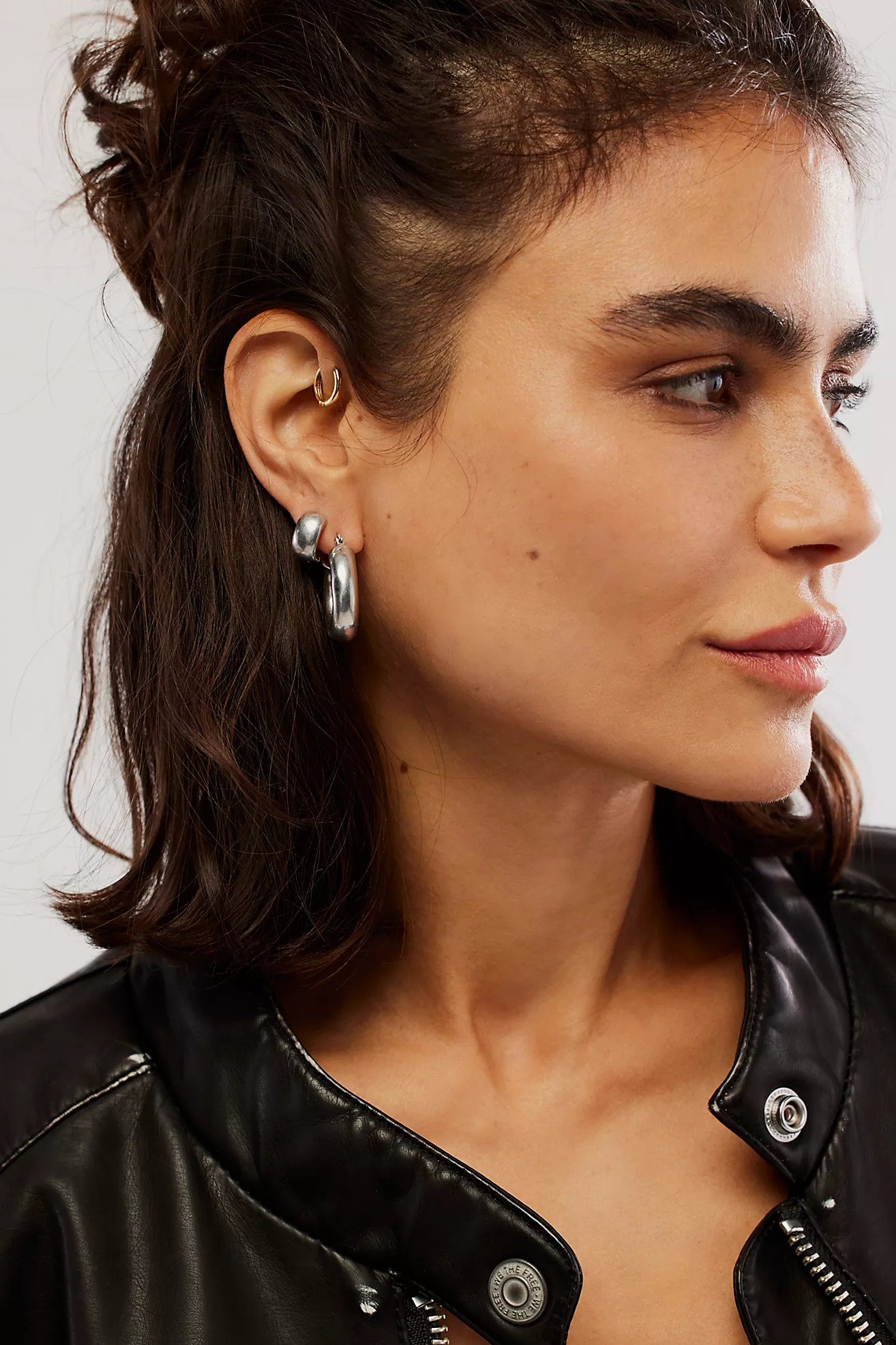 White Gold Plated Hoop Set | Free People (Global - UK&FR Excluded)