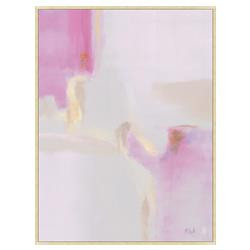 Mia Hollywood Regency Pink Abstract Gold Frame Painting | Kathy Kuo Home