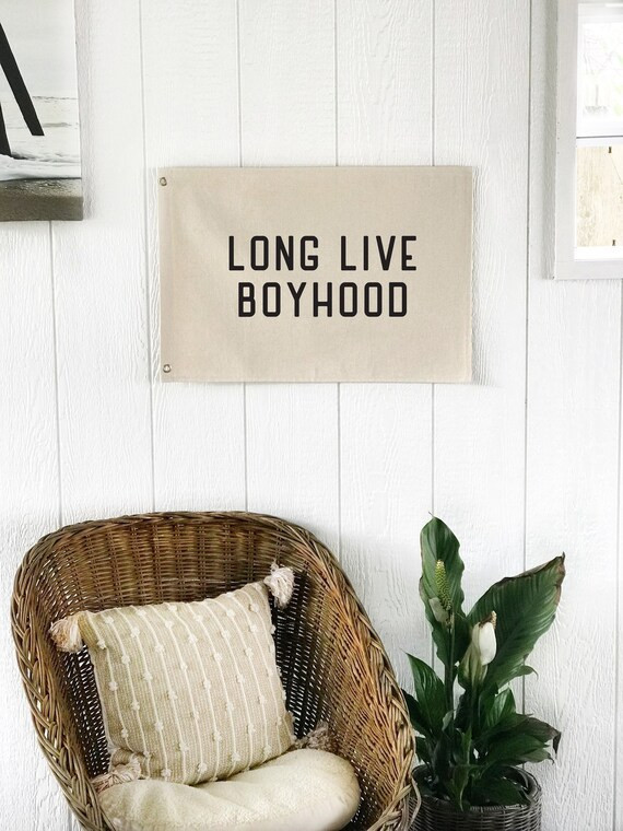 Long Live Boyhood Flag Nursery Wall Decor Wall Art Pennant - Etsy | Etsy (US)