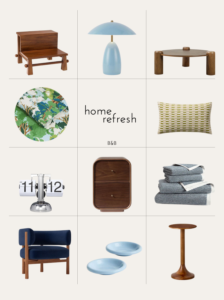 Lately I've been drawn to more sculptural home design pieces that add plenty of visual interest without overwhelming the space. 

For links to the wallpaper and coffee table, head directly to the blog post: https://bedknobsandbaubles.com/home-refresh-3/ 

 #LTKHome