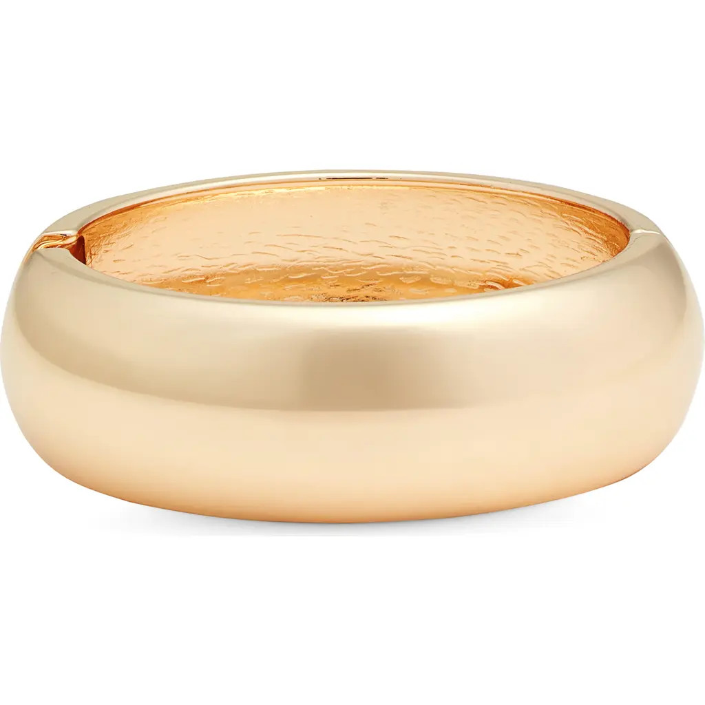 Open Edit Round Hinged Bangle in Gold at Nordstrom Rack | Nordstrom Rack