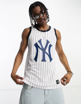 47 Brand MLB NY Yankees co-ord varsity vest in white with pinstripes | ASOS (Global)