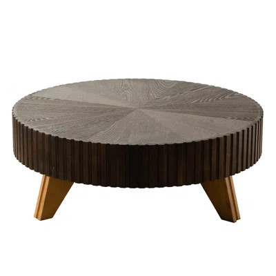 Retro Coffee Table 35.4", With Solid Wood Legs & Fine . For Coffee, Books, Decoration. Provided 35.4" In Stylish Home Decor. Available | Wayfair North America