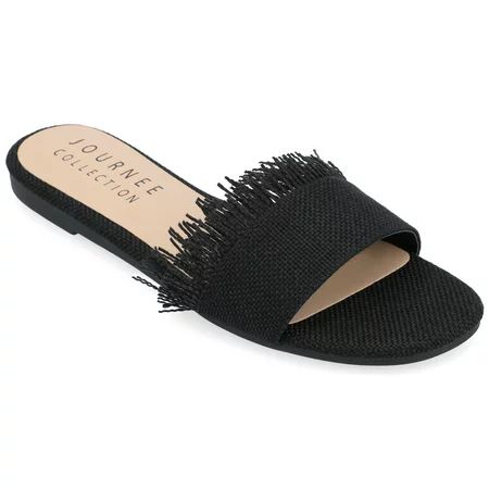 Journee Collection Womens Koreene Tru Comfort Foam Slip On Slide Flat Sandals | Walmart (US)