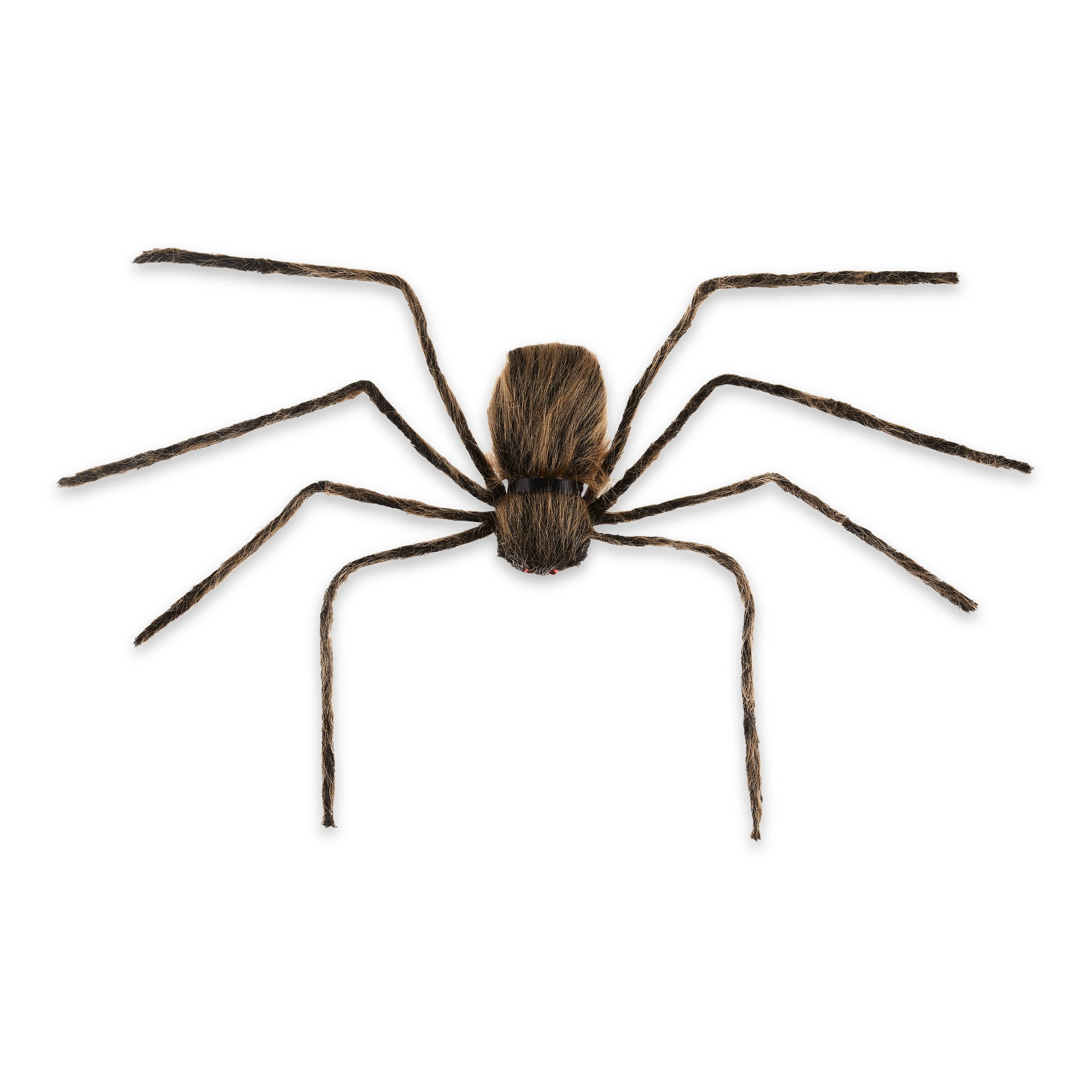 Halloween Brown Hairy Spider, Polyester, 28" x 6.3", Outdoor Decorations, Way to Celebrate! | Walmart (US)