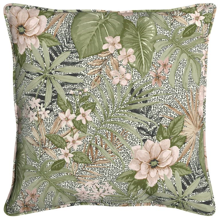Better Homes & Gardens 20" x 20" Multi-color Floral Polyester Outdoor Throw Pillow (1 Piece) | Walmart (US)
