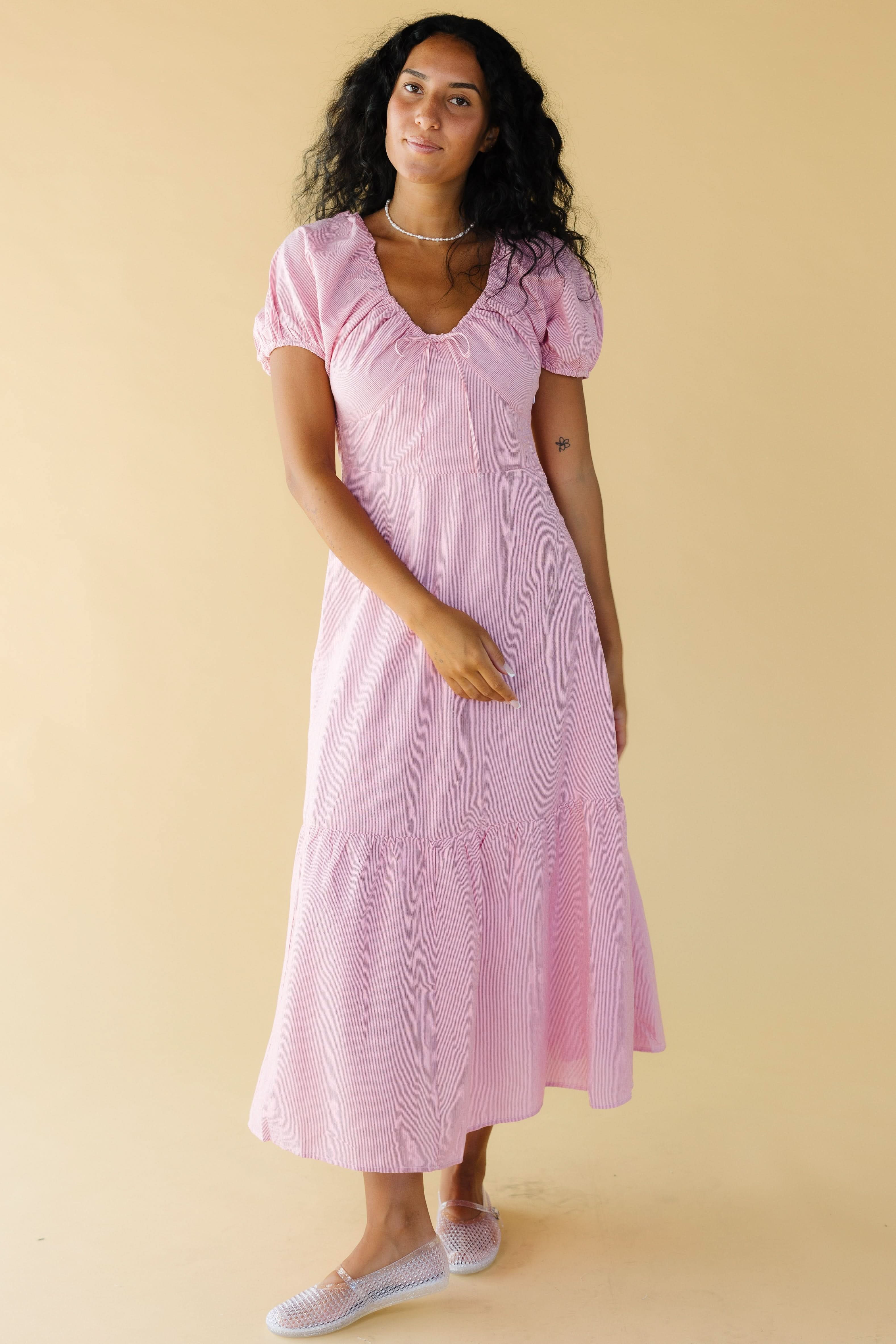 Modest Citrus Alba Stripe Dress | Called To Surf