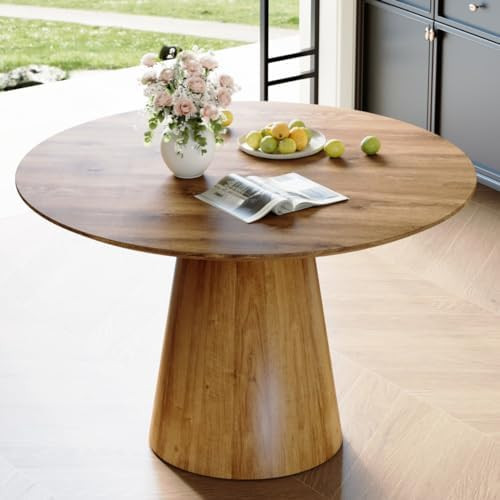 45'' Round Dining Table, Small Round Dining Table, Wood Dinner Table Use for Kitchen, Easy Assemb... | Amazon (US)