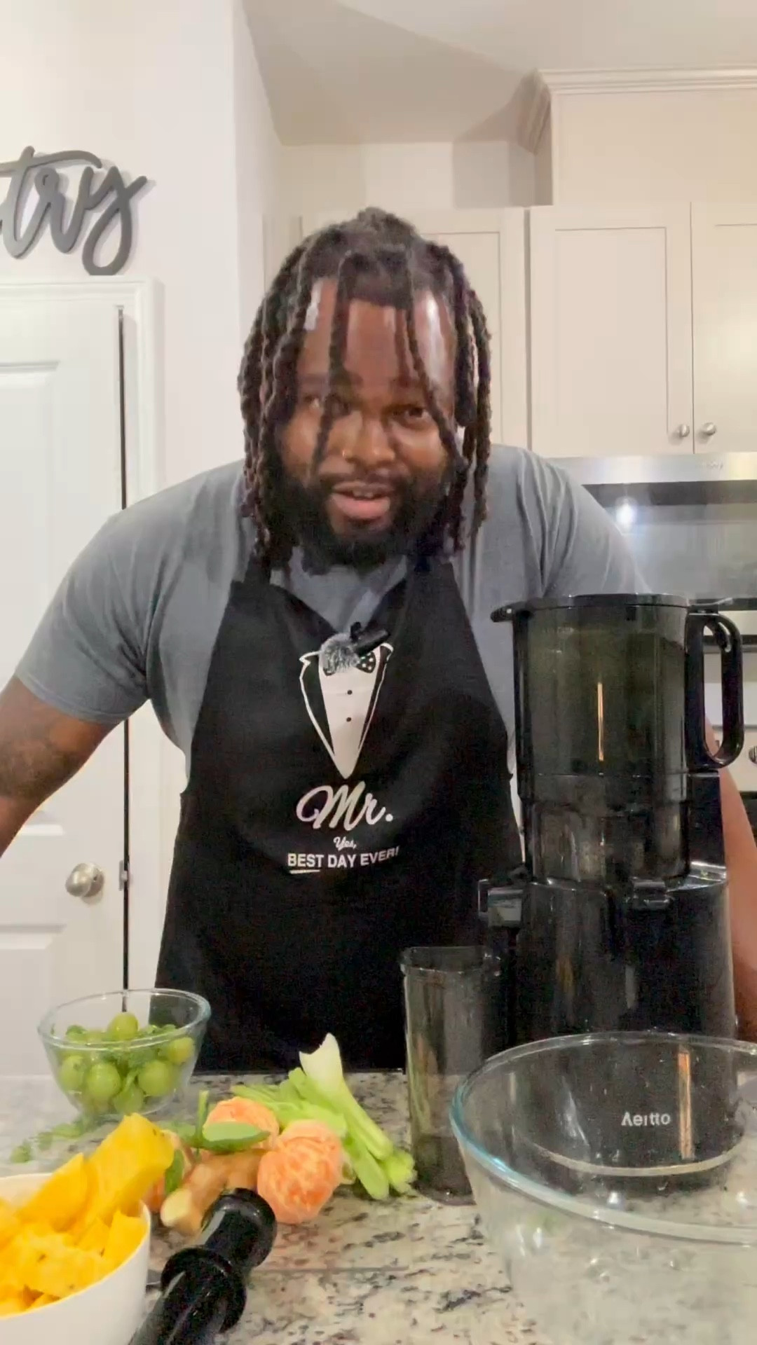 Who knew a juicer could be so complicated? 😂 Husband vs. The Machine: Round 1. He called himself "Le Struggle James," but he actually did a great job! 🍍🍊 Stay tuned for more husband-led wellness hacks while I rest up. 

#HolisticHousewife #RecoveryJourney #Juicing #SupportiveHusband

#LTKfoodie #LTKfitnessgoals