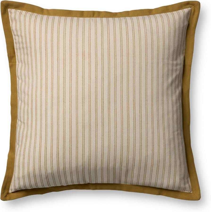 Loloi Magnolia Home Meredith PMH0080 Gold/Ivory Cover w/Poly Pillow | Amazon (US)