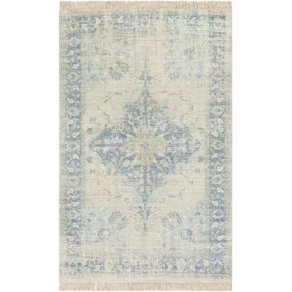 Tucson Oriental Handmade Handwoven Area Rug in Sky Blue/Navy/Sage/Lime | Wayfair North America