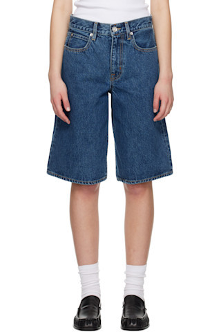 Blue Baggy Grace Denim Shorts | SSENSE