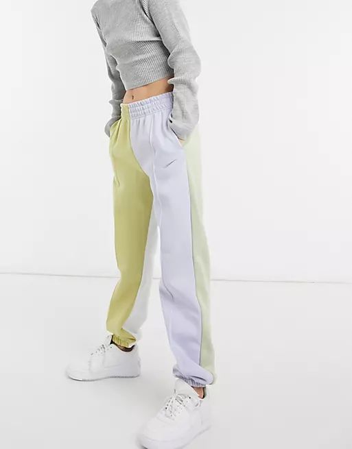 Nike - Joggers color block blu e verde neutri | ASOS (Global)