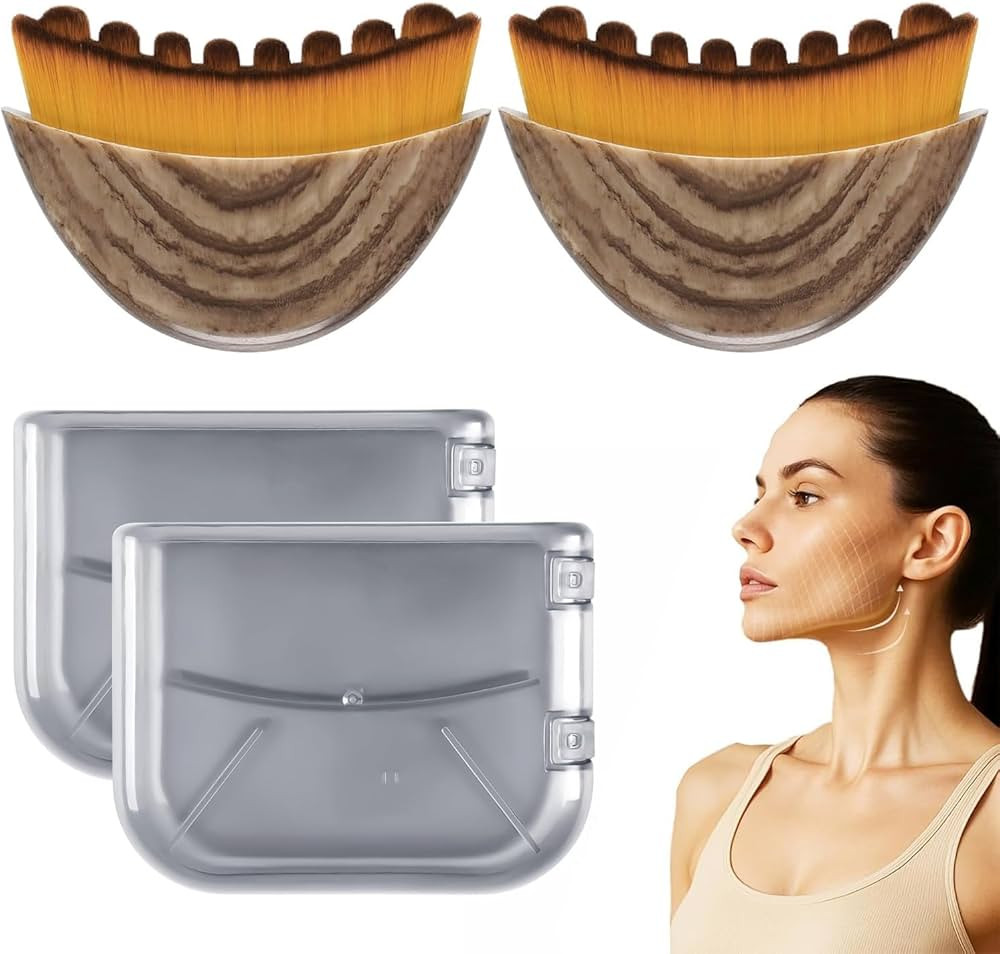 2-Pack Lymphatic Contour Face Brush, Lymphatic Drainage & Contour Face Massage Brush Set for Gua ... | Amazon (US)