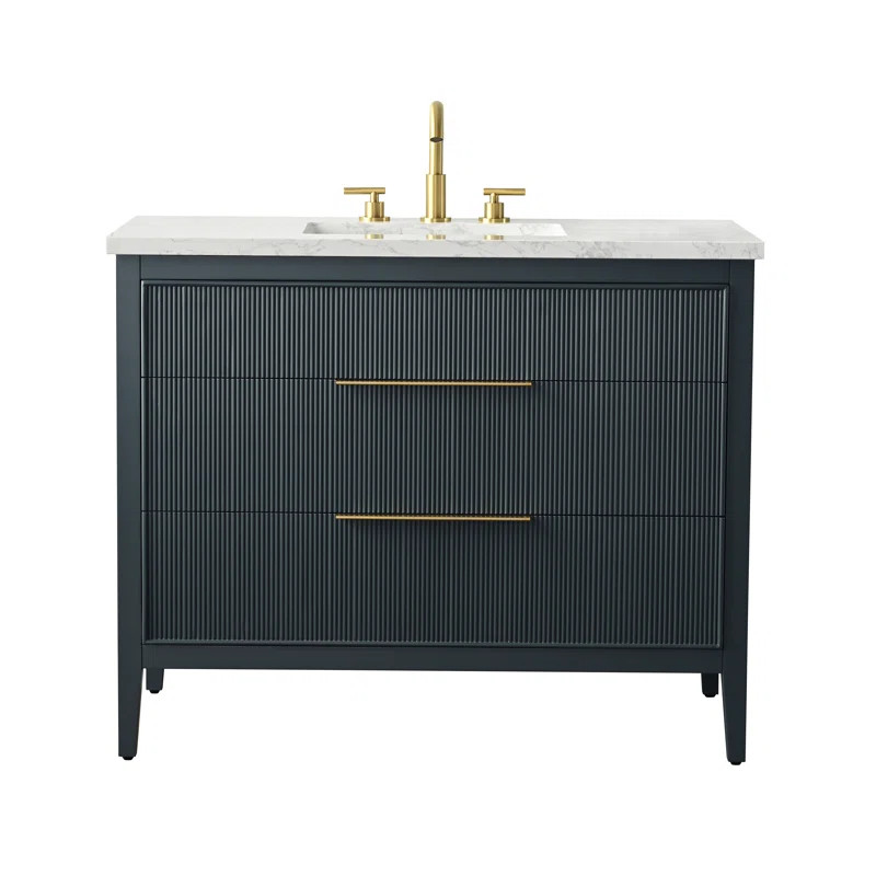 Galya 42'' Single Bathroom Vanity with Engineered Stone Top | Wayfair North America