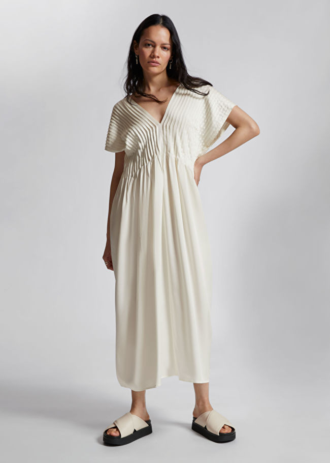 Pleated Midi Kaftan Dress | & Other Stories US