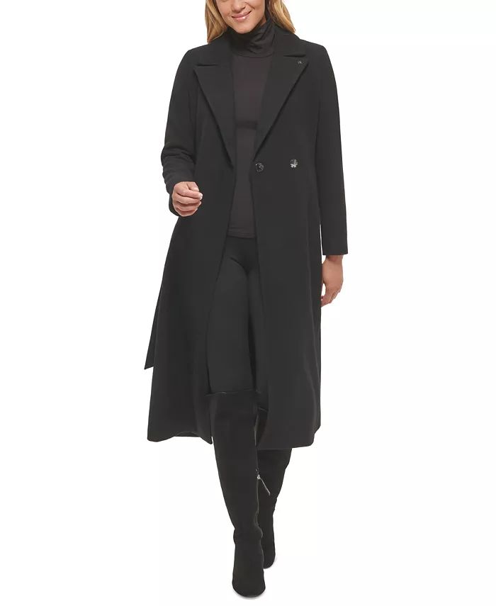 Women's Belted Wrap Coat | Macy's