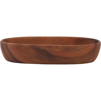 Handcrafted Decorative Boat Bowl, Rustic Wooden Salad Bowl For Food Bread Fruits Snack Dessert, Coffee Table Tray Or Entryway Catchall, Long Oval Desi | Wayfair North America