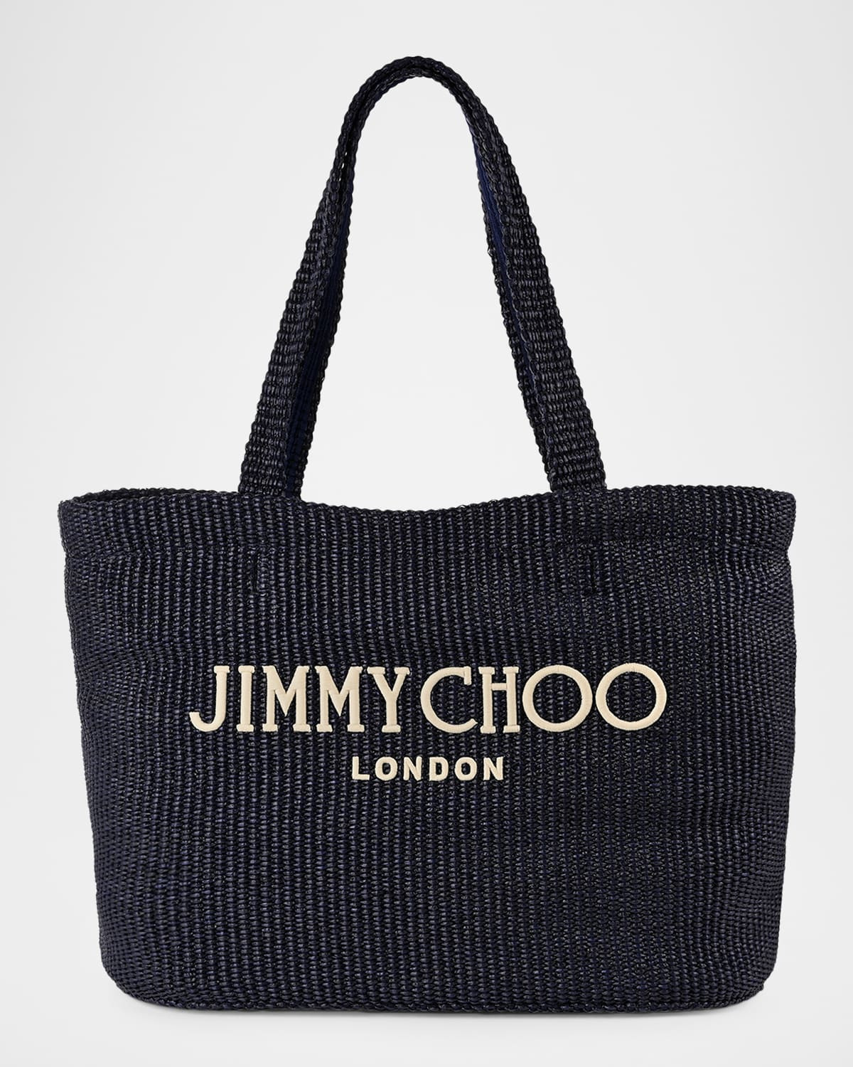 Embroidered Raffia Beach Tote Bag | Neiman Marcus