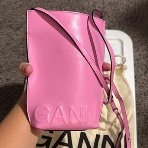Ganni Pink Leather Crossbody Bag | Poshmark