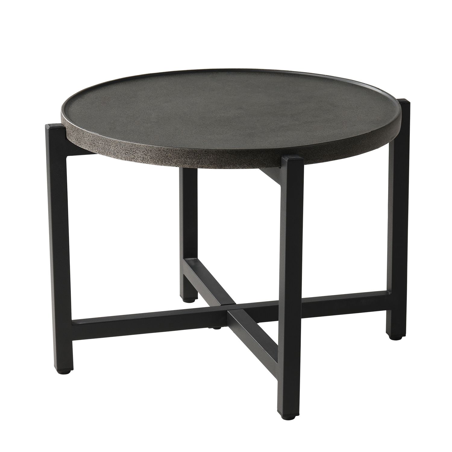 COSIEST Outdoor Dark Grey Concrete 21.6''W x 15.3''H Round Coffee Table | Walmart (US)