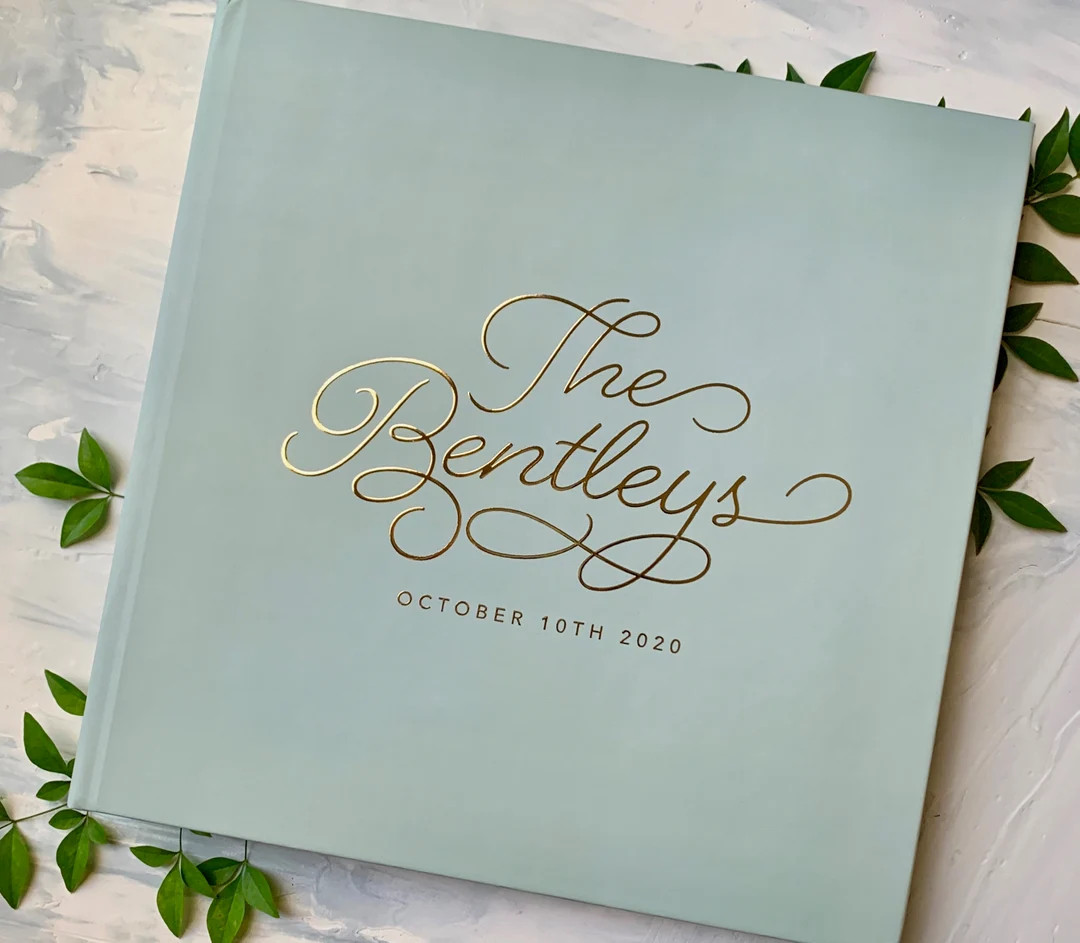 Sage Wedding Guest Book, Sage Green Wedding Guestbook, Sage Custom Guest Book Personalized Guest ... | Etsy (US)