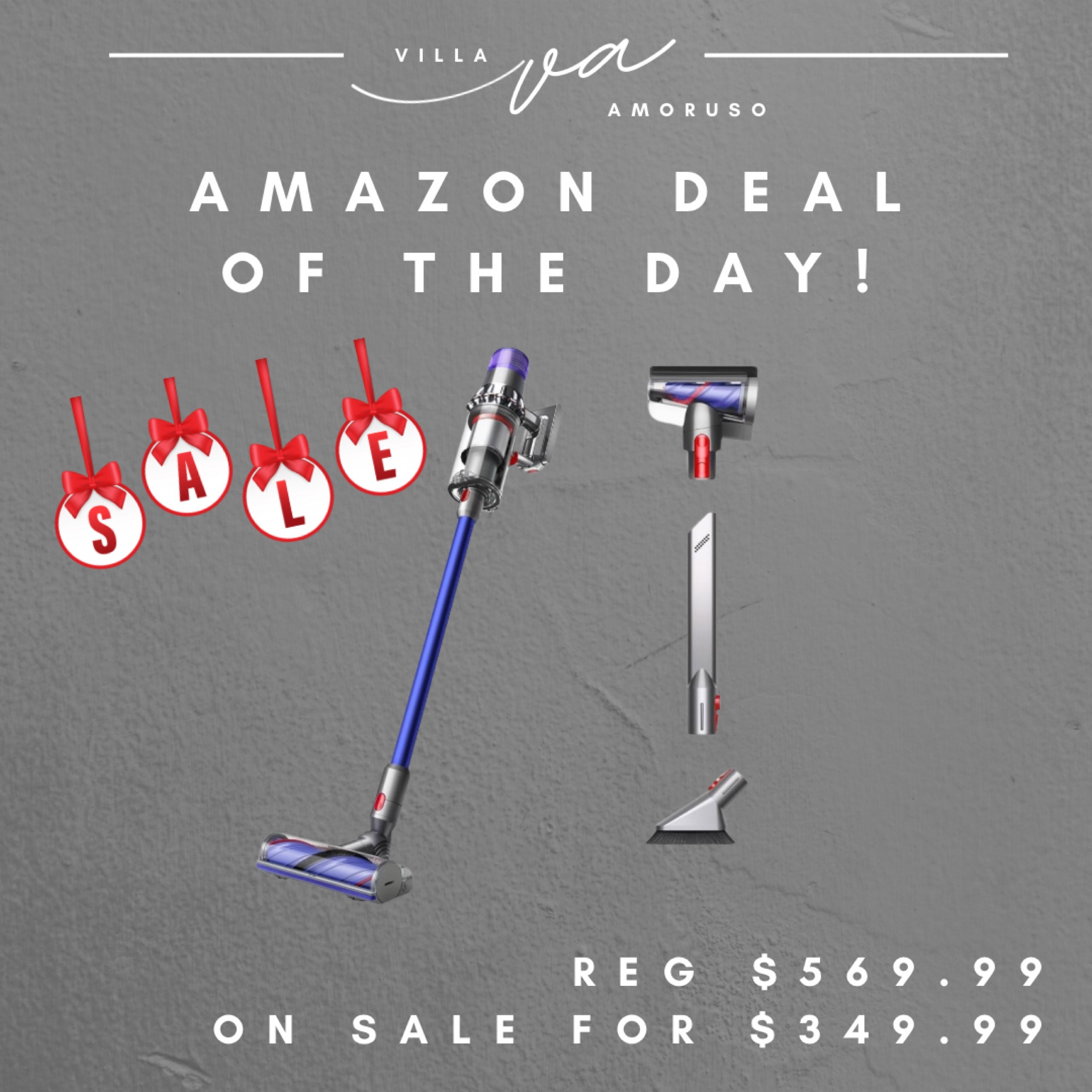 Amazon Deal of the Day!
Dyson cordless vacuum.  

#LTKHoliday #LTKHome #LTKSaleAlert