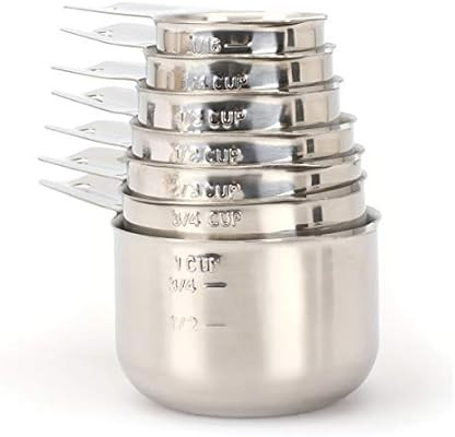 2lbDepot Measuring Cups, Premium 18/8 Stainless Steel Metal, Stackable & Nesting, Accurate Measur... | Amazon (US)