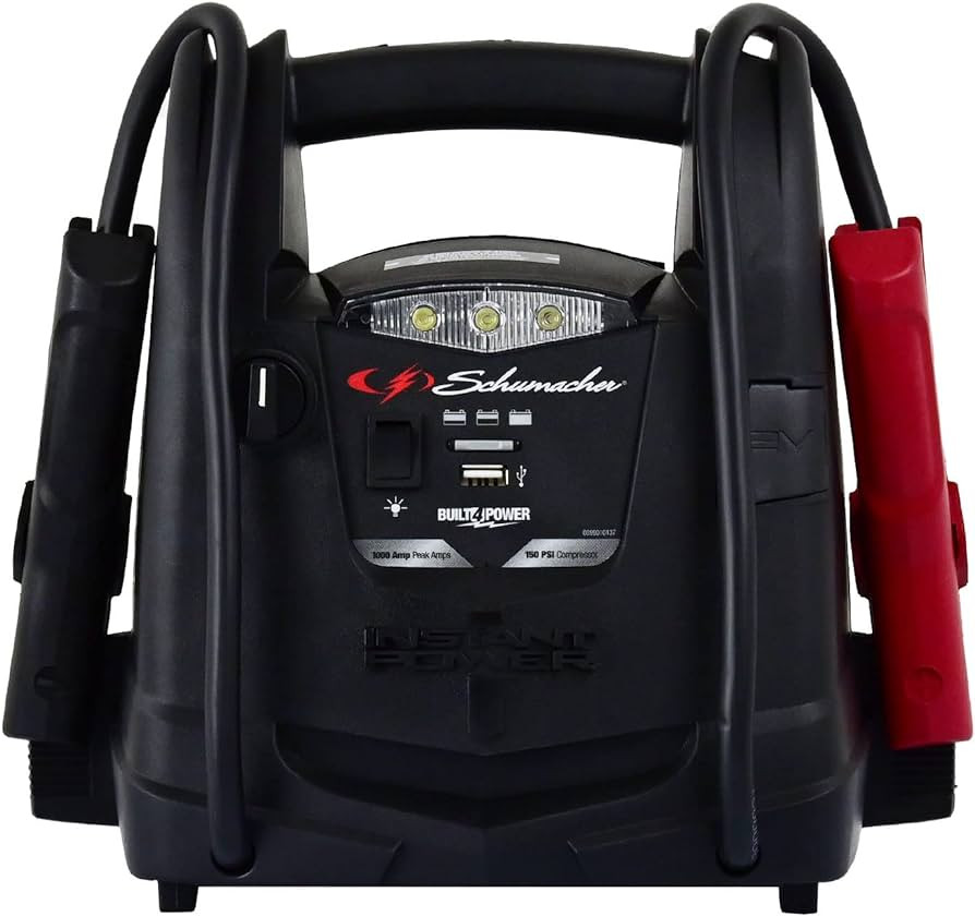 Schumacher SJ1330 Rechargeable AGM Jump Starter for Gas, Diesel Vehicles - 1000 Amps with Air Com... | Amazon (US)