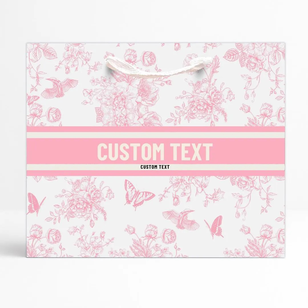 Custom Toile Gift Bags | Personalized | Wedding | Bridesmaid Proposal | Bridal | Baby Shower | Bi... | Etsy (US)