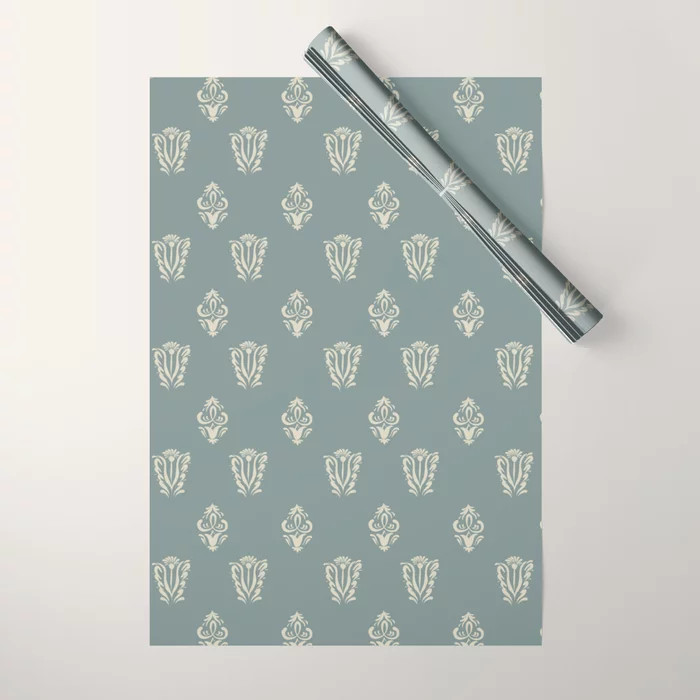 Vintage Damask Pattern Wrapping Paper | Society6